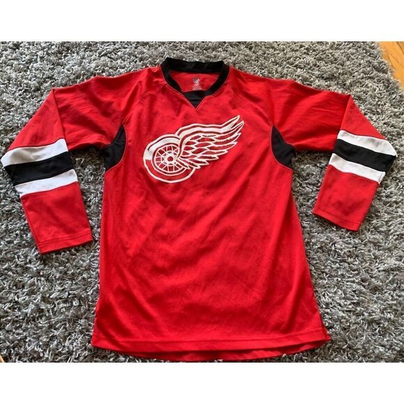 NHL OFFICIAL Detroit Red Wings Hockey Jersey Shirt VINTAGE Y2K MCM unisex SMALL - Picture 1 of 5